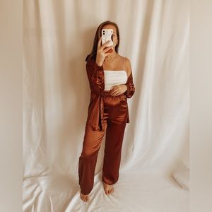 Button down top and pants set!